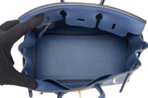 Hermès Birkin 25 Bleu Brighton Swift Gold Hardware - Image 9