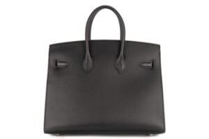 Hermès Birkin 25 Noir – Black Madame Palladium Hardware - Image 3