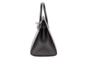 Hermès Birkin 25 Noir – Black Madame Palladium Hardware - Image 4