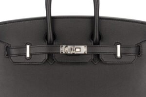 Hermès Birkin 25 Noir – Black Madame Palladium Hardware - Image 7