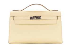 Hermès Kelly Pochette Jaune Milton Swift Palladium Hardware