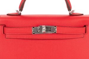 Hermès Mini Kelly Rouge Radieux Epsom Palladium Hardware - Image 7