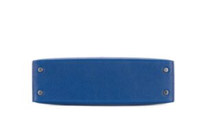 Hermès Mini Kelly Touch Bleu Royal / Ombré Chèvre Chamkila Lizard Palladium Hardware - Image 6