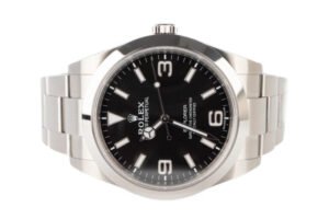 Rolex Explorer 39 Black Dial Smooth Bezel Oyster Bracelet 214270 Steel
