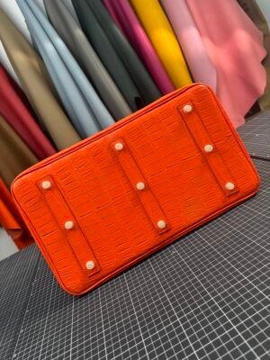 Hermès Birkin HAC 40 Multi-Pocket in iconic Feu (Hermès Orange) Niloticus Crocodile with luxurious gold hardware - Image 6