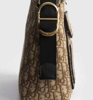 Dior Medium Pocket Jett Zipped Messenger Bag Brown Dior Oblique Jacquard - Image 6