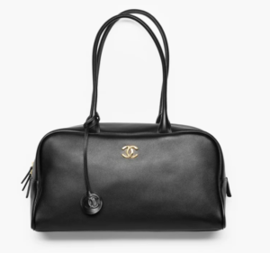 Chanel Large Bowling Bag Calfskin & Gold-Tone Metal Black
