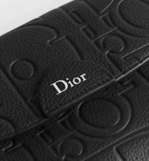 Mini Dior Jett Zipped Messenger Bag  Black Dior Gravity Leather - Image 4