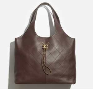 Chanel Maxi Shopping Bag Calfskin & Gold-Tone Metal Dark Brown