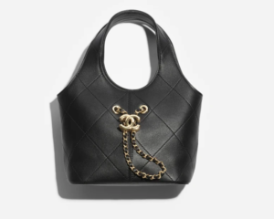 Chanel Small Shopping Bag   Calfskin & Gold-Tone Metal  Black