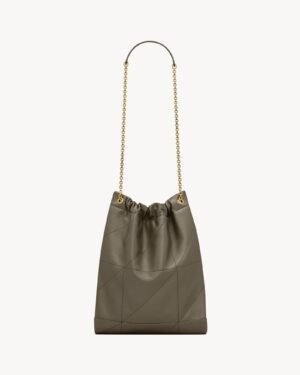 Saint Laurent Jamie Pochon Light Beige Lambskin Chain Bag Gold Hardware - Image 4