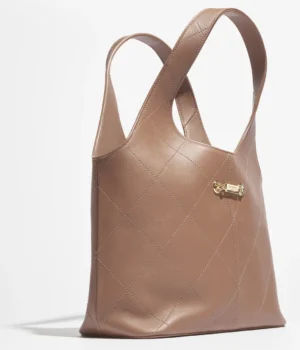 Chanel Shopping Bag Calfskin & Gold-Tone Metal  Brown - Image 4