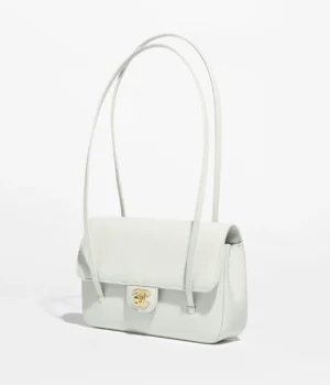 Chanel Small Flap Bag Grained Shiny Calfskin & Gold-Tone Metal Light Green - Image 3