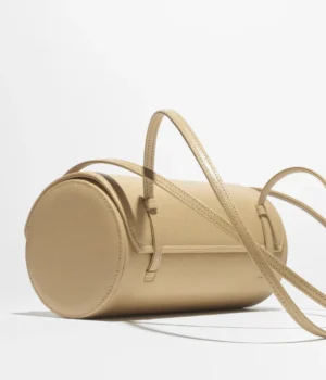 Chanel Small Bowling Bag   Grained Shiny Calfskin & Gold-Tone Metal  Dark Beige - Image 5