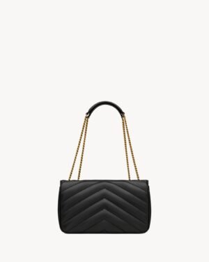 Saint Laurent LouLou Medium Quilted Black Lambskin Handbag - Image 3