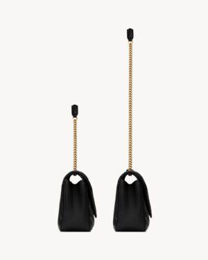 Saint Laurent LouLou Medium Quilted Black Lambskin Handbag - Image 4