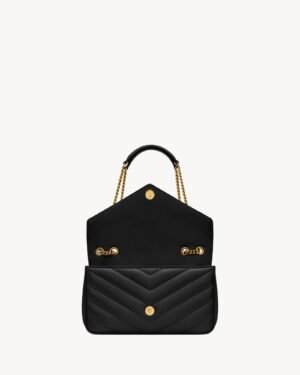Saint Laurent LouLou Medium Quilted Black Lambskin Handbag - Image 5