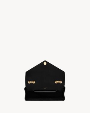 Saint Laurent LouLou Medium Quilted Black Lambskin Handbag - Image 6