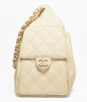 CHANEL 25 Small Handbag  Grained Calfskin & Gold-Tone Metal Beige - Image 5