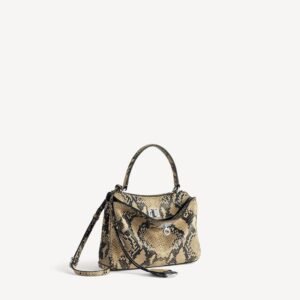 Balenciaga Rodeo Handbag Mini in natural python embossed calfskin, aged-silver hardware - Image 6