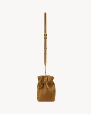 Saint Laurent Jamie Small Caramel Suede Shoulder Bag Gold Hardware - Image 4