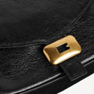 Balenciaga WOMEN'S CLICCA SHOULDER BAG MEDIUM IN BLACK - Image 7