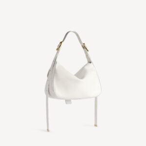 Balenciaga icca Shoulder Bag Medium in white snow Arena lambskin with aged-gold hardware - Image 3