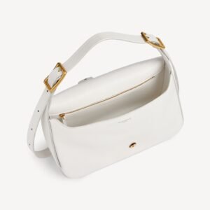 Balenciaga icca Shoulder Bag Medium in white snow Arena lambskin with aged-gold hardware - Image 4