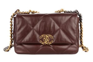 Chanel 19 Flap Medium Burgundy Gold Hardware