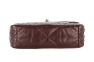 Chanel 19 Flap Medium Burgundy Gold Hardware - Image 6