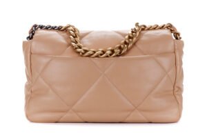 Chanel 19 Medium Beige Lambskin Two-Tone Hardware - Image 4