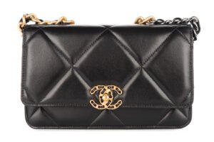 Chanel 19 Wallet On Chain Black Lambskin Mixed Hardware