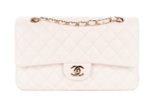 Chanel Classic Medium Flap Caviar White Gold Hardware