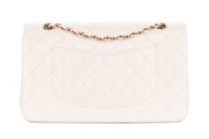 Chanel Classic Medium Flap Caviar White Gold Hardware - Image 3