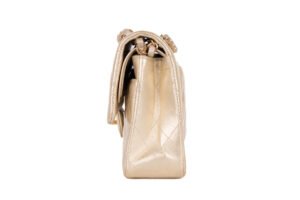 Chanel Classic Medium Flap Iridescent Gold Metallic Goatskin Gold Hardware - Image 5