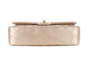 Chanel Classic Medium Flap Iridescent Gold Metallic Goatskin Gold Hardware - Image 7