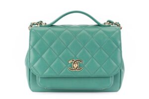 Chanel Business Affinity Small Caviar Green