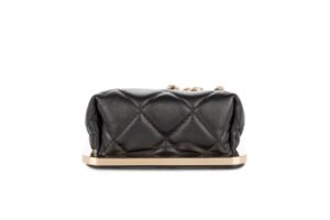 Chanel Kiss Plexi Clutch With Chain Black Lambskin Gold Hardware - Image 7