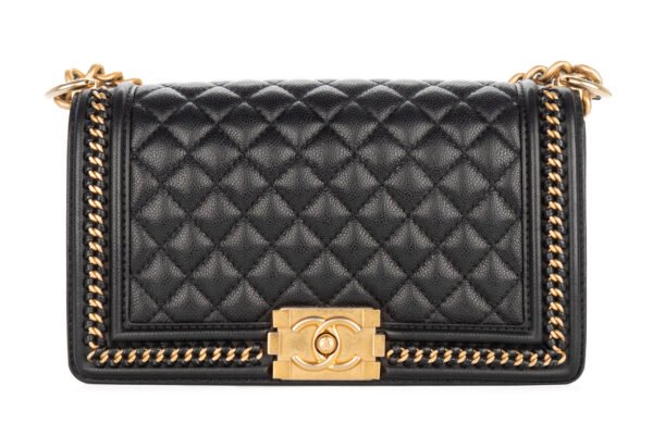 Chanel-Le-Boy-Medium-Black-Caviar-Gold-Hardware-2023-1