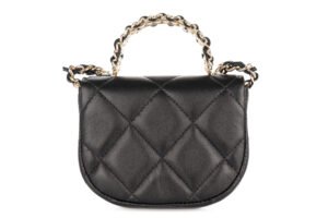 Chanel Micro Top Handle CC Pearl Black Lambskin Gold Hardware - Image 4