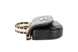 Chanel Micro Top Handle CC Pearl Black Lambskin Gold Hardware - Image 6
