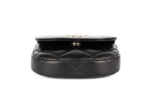 Chanel Micro Top Handle CC Pearl Black Lambskin Gold Hardware - Image 7