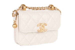 Chanel Mini Trendy CC With Chain White Lambskin Gold Hardware - Image 3