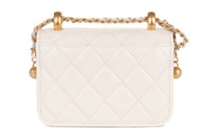 Chanel Mini Trendy CC With Chain White Lambskin Gold Hardware - Image 4