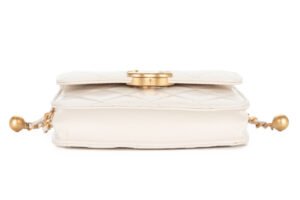 Chanel Mini Trendy CC With Chain White Lambskin Gold Hardware - Image 7