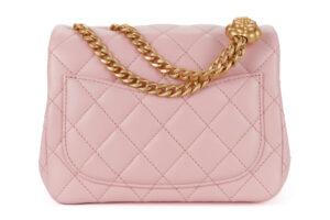Chanel Pink Mini Square Flap Gold Hardware - Image 4