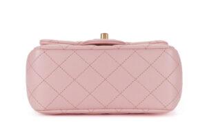 Chanel Pink Mini Square Flap Gold Hardware - Image 7