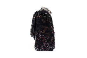Chanel Sequin Logo Small Flap Bag Light Gold Hardware - Image 5