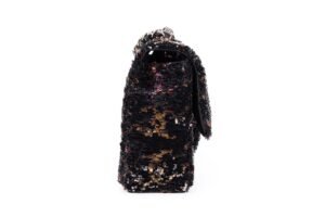 Chanel Sequin Logo Small Flap Bag Light Gold Hardware - Image 6