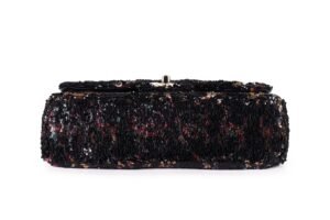Chanel Sequin Logo Small Flap Bag Light Gold Hardware - Image 7